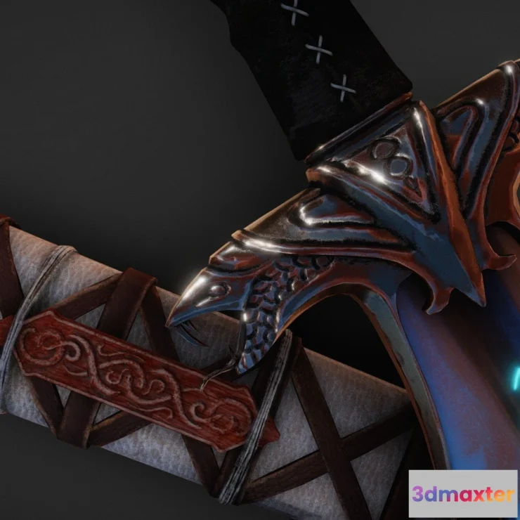 1533088 - PBR Game 3D Models - Warmonger Sword 3D Max