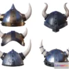 1533092 - PBR Game 3D Models - Warrior helmets 3D Max