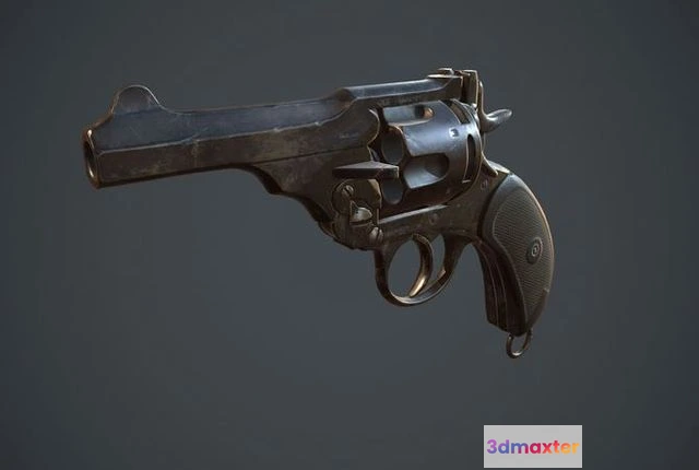 1533098 - PBR Game 3D Models - Webley MkV pistol 3D Max