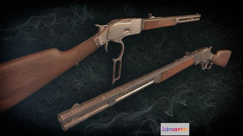 1533144 - PBR Game 3D Models - Winchester 1873 3D Max