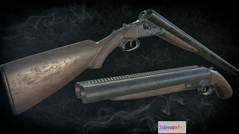 1533146 - PBR Game 3D Models - Winchester Model 21 including a short version 3D Max