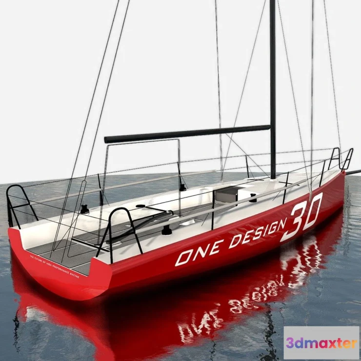 1533162 - PBR Game 3D Models - Wip 30Ft One Design Racing Yacht Cc30 3D Max