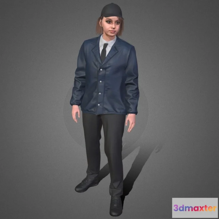 1533178 - PBR Game 3D Models - Woman Agent Outfit Rigged 3D Max