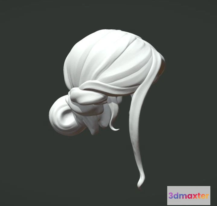 1533184 - PBR Game 3D Models - Woman Hair Style 3D Max