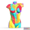 1533192 - PBR Game 3D Models - Woman Torso Foldables Papercraft Pattern 3D Max
