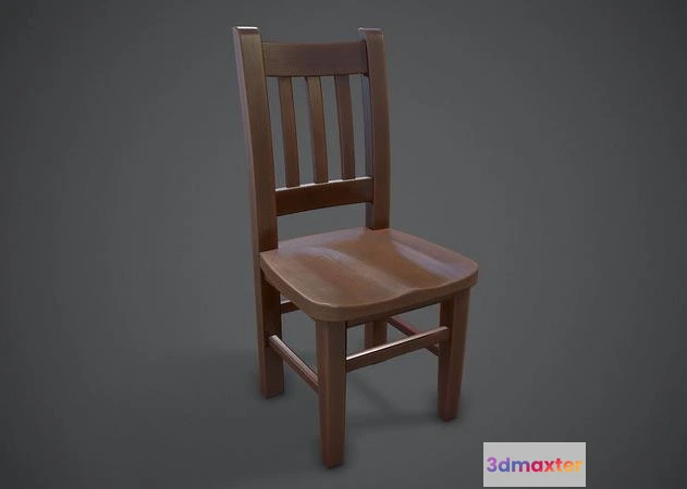 1533196 - PBR Game 3D Models - Wooden Chair 3D Max