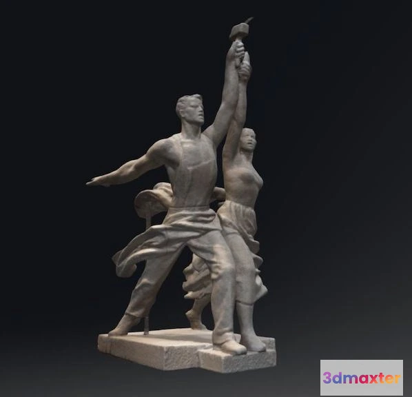 1533206 - PBR Game 3D Models - Worker And Kolkhoz Woman High Poly Model 3D Max