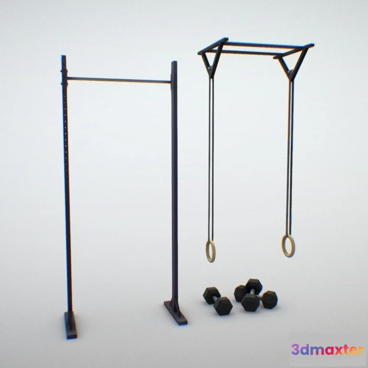 1533212 - PBR Game 3D Models - Workout Set 3D Max