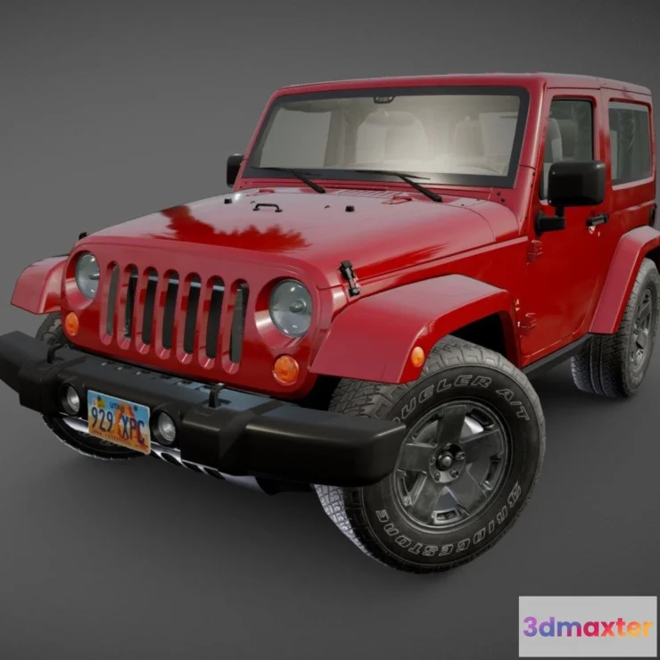 1533216 - PBR Game 3D Models - Wrangler Sahara 2010 3D Max