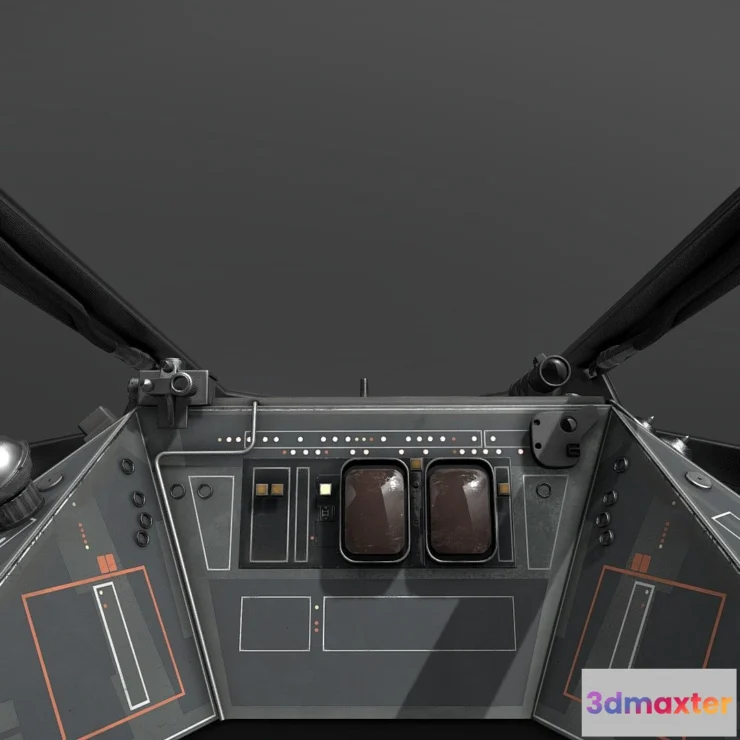 1533226 - PBR Game 3D Models - X Wing T65 Cockpit 3D Max
