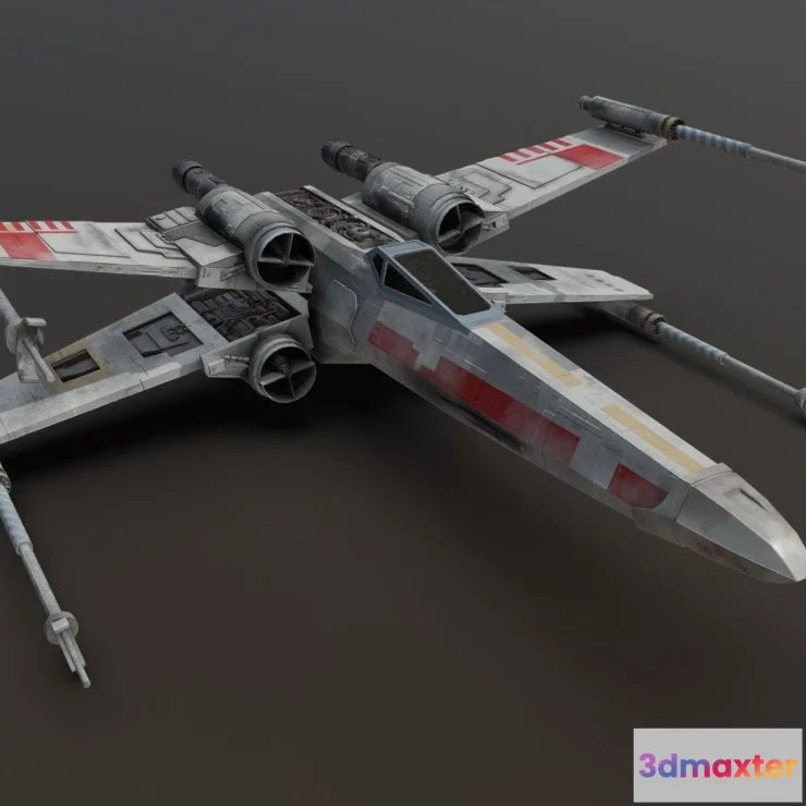 1533230 - PBR Game 3D Models - X Wing 3D Max