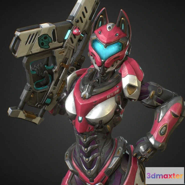 1533268 - PBR Game 3D Models - Yui Specops Cat 3D Max