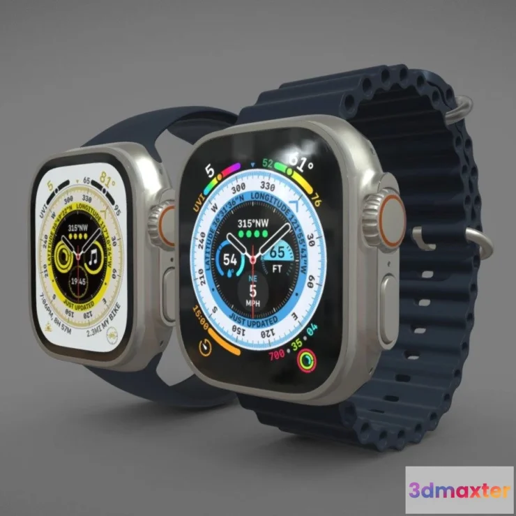 1533304 - PBR Game 3D Models - Apple Watch Ultra 3D Max