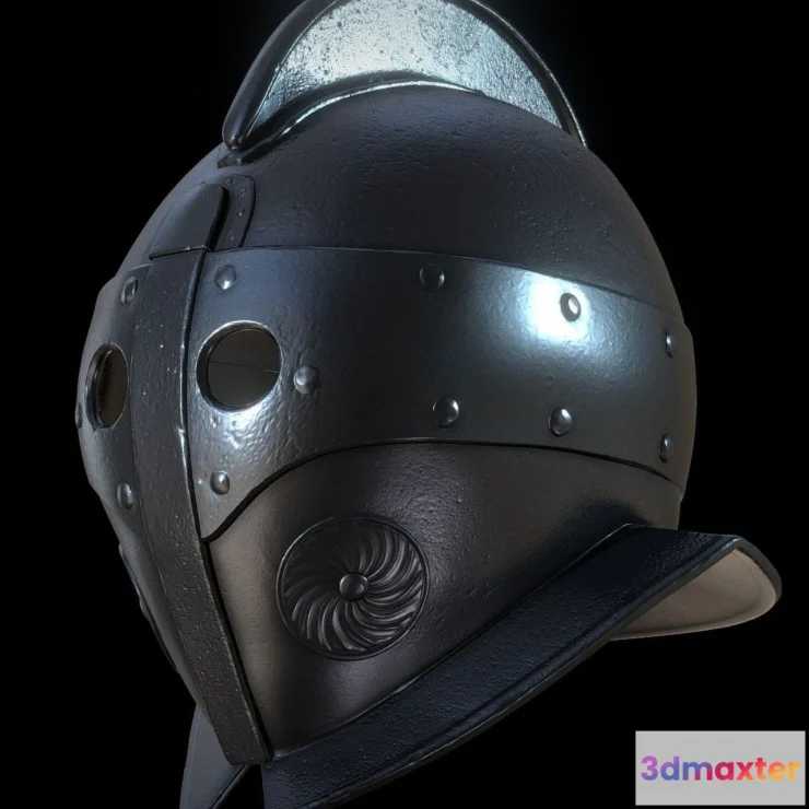 1533370 - PBR Game 3D Models - Gladiator Helmet Secutor 3D Max
