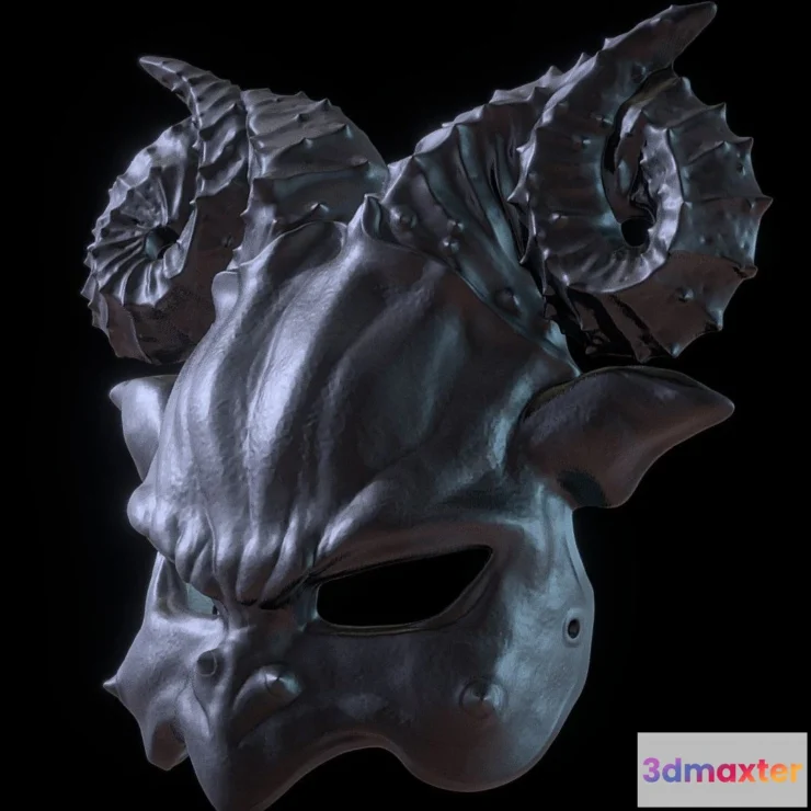 1533392 - PBR Game 3D Models - Goat Mask 3D Max