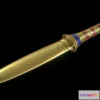 1533404 - PBR Game 3D Models - Gold Dagger Of Tutankhamun 3D Max
