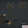 1533412 - PBR Game 3D Models - Gondor Citadel Brazier Candle Holder 3D Max