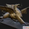 1533462 - PBR Game 3D Models - Griffin Statue Rostocker Greif 3D Max