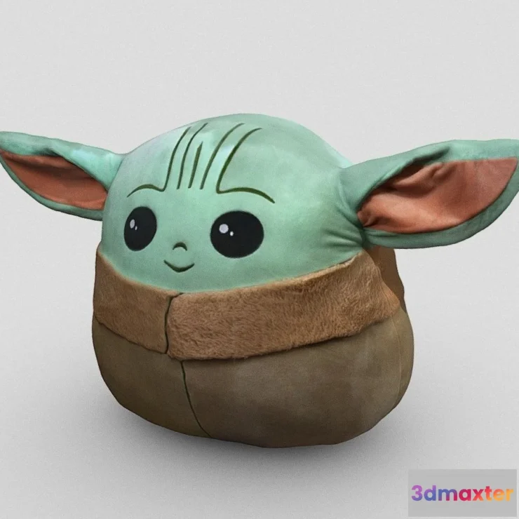1533466 - PBR Game 3D Models - Grogu Plushie 3D Max