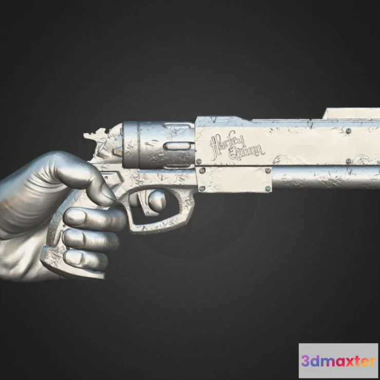 1533484 - PBR Game 3D Models - Gun With A Hand 3D Max
