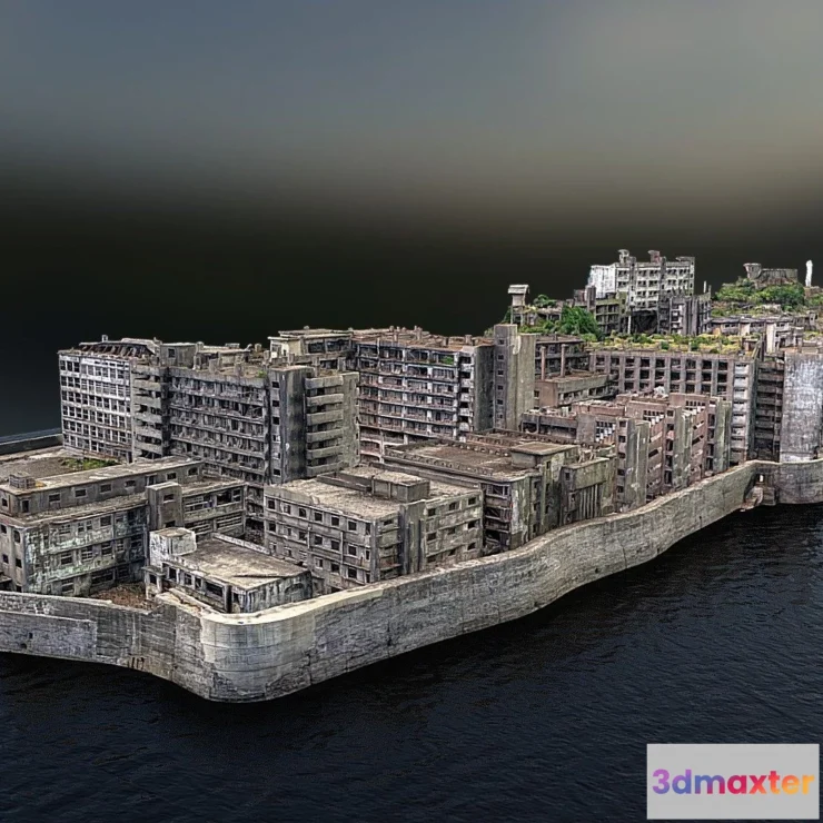 1533486 - PBR Game 3D Models - Gunkanjima 3D Max