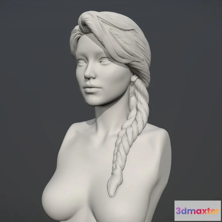 1533510 - PBR Game 3D Models - Hair 09 3D Max