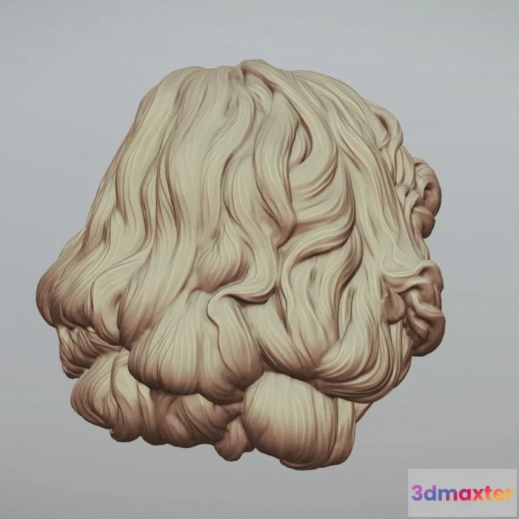 1533534 - PBR Game 3D Models - Hair 43 3D Max