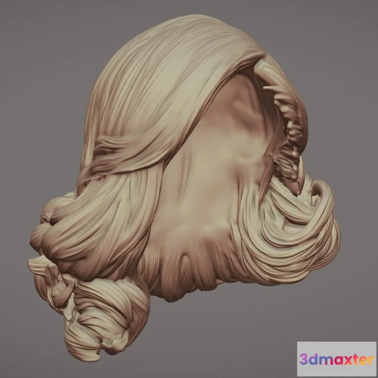 1533538 - PBR Game 3D Models - Hair 46 3D Max