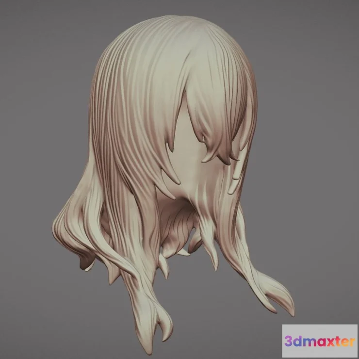 1533548 - PBR Game 3D Models - Hair 51 3D Max