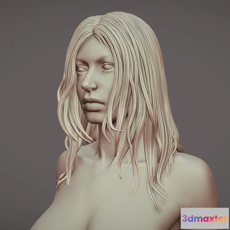 1533552 - PBR Game 3D Models - Hair 54 3D Max