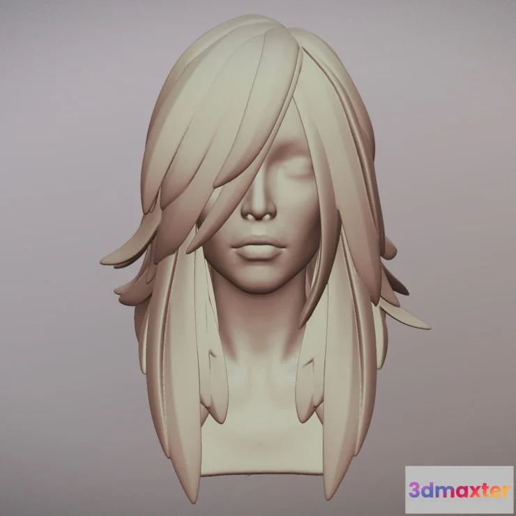 1533556 - PBR Game 3D Models - Hair 61 3D Max