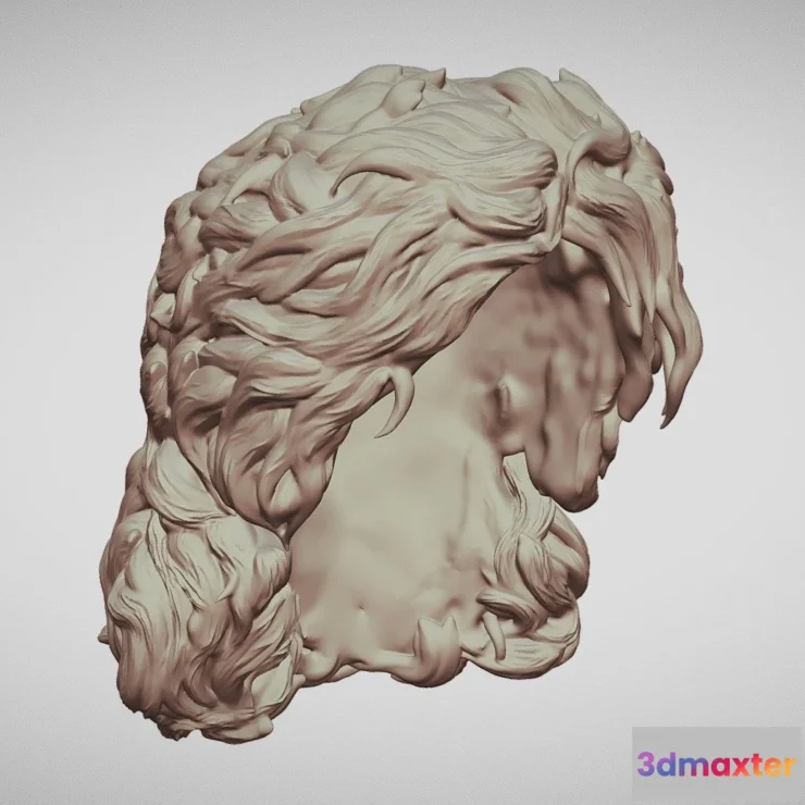 1533564 - PBR Game 3D Models - Hair 66 3D Max