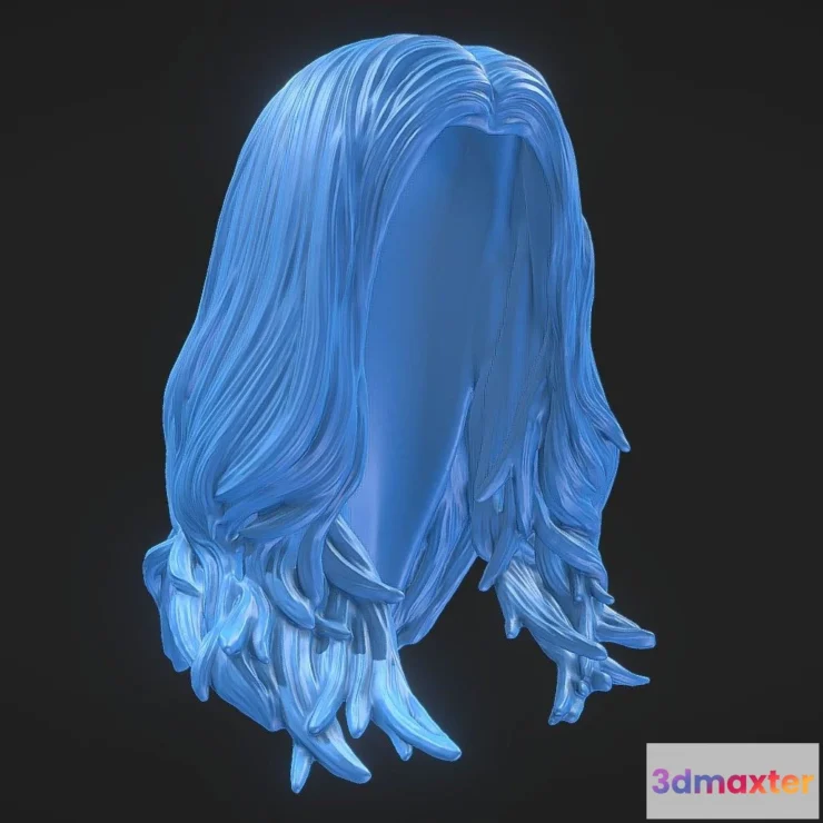 1533576 - PBR Game 3D Models - Hair 76 3D Max