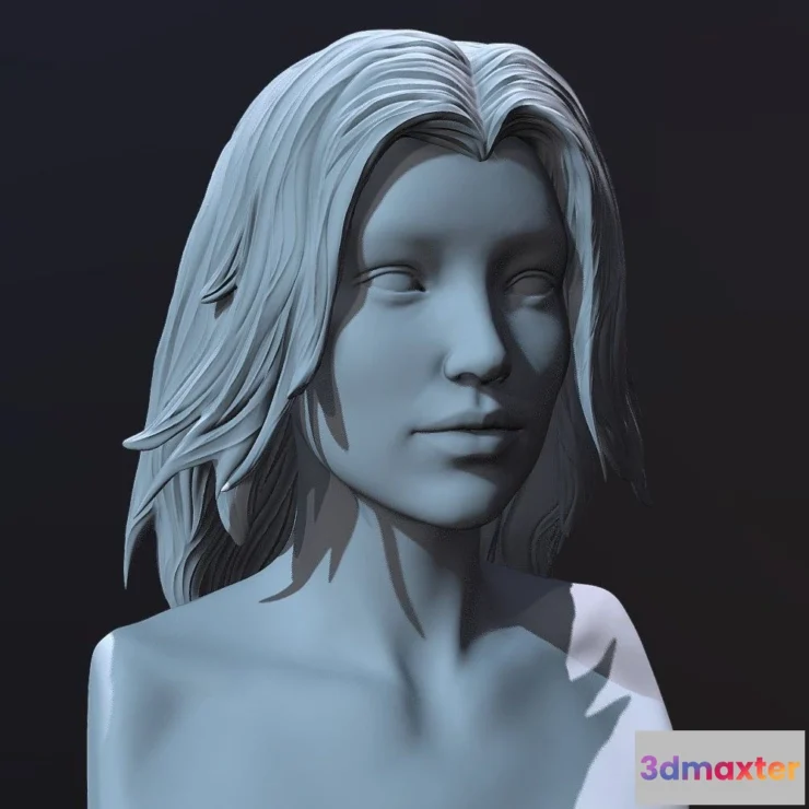 1533586 - PBR Game 3D Models - Hair Sculpt 2 3D Max