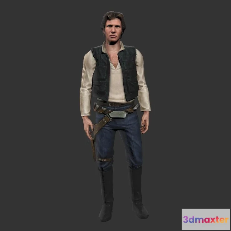 1533604 - PBR Game 3D Models - Han Solo 3D Max