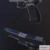 1533610 - PBR Game 3D Models - Handgun MP-443 Grach 3D Max