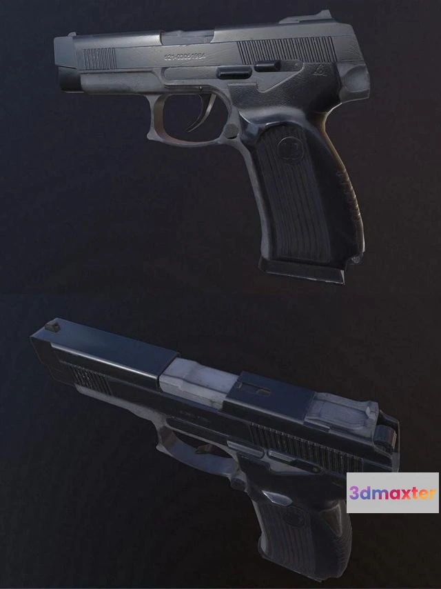 1533610 - PBR Game 3D Models - Handgun MP-443 Grach 3D Max