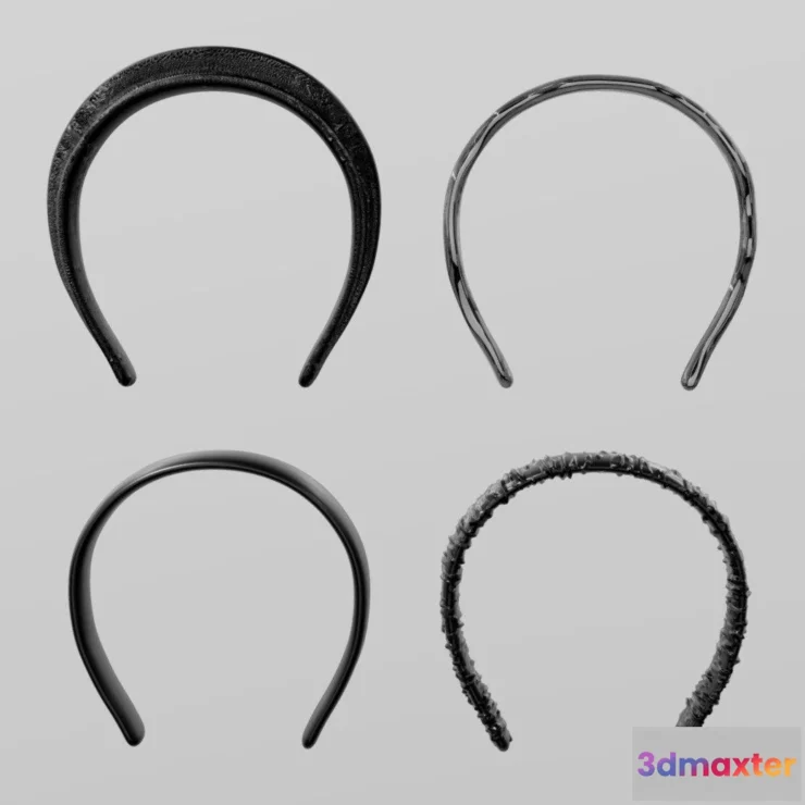 1533640 - PBR Game 3D Models - Headbands Hair Accessories 3D Max