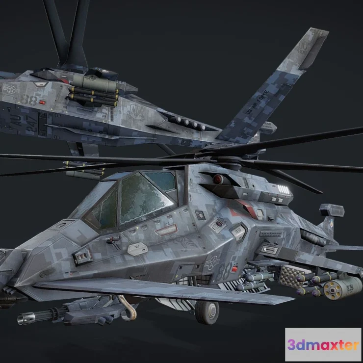 1533656 - PBR Game 3D Models - Helicopter 3D Max