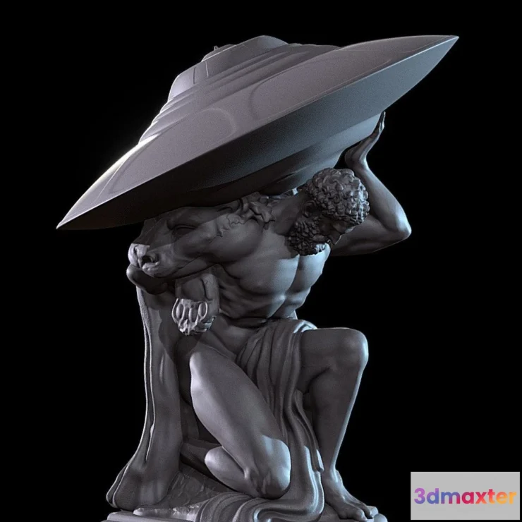 1533676 - PBR Game 3D Models - Hercules Holding Ufo 3D Max