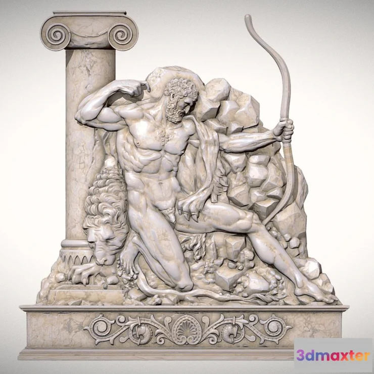 1533678 - PBR Game 3D Models - Hercules With Bow 3D Max