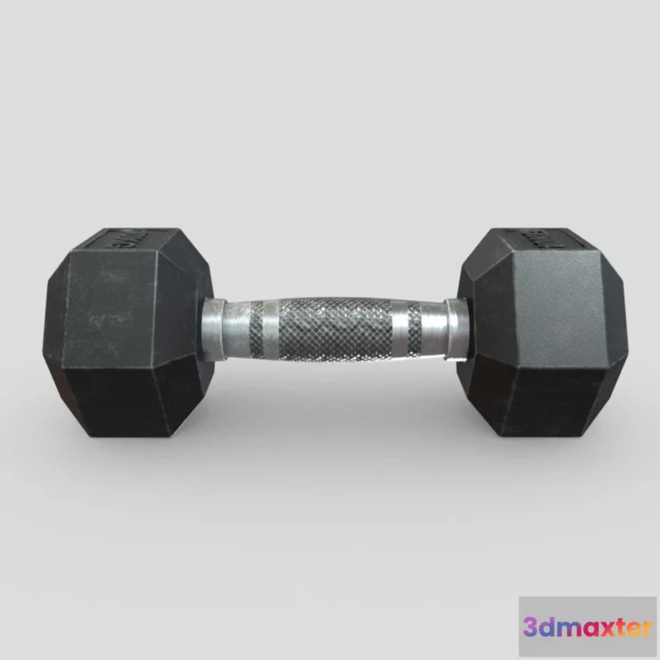 1533682 - PBR Game 3D Models - Hex Dumbbell 10Kg 3D Max