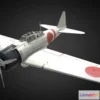 1533694 - PBR Game 3D Models - Highpoly Mitsubishi A6m Zero 3D Max