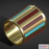 1533698 - PBR Game 3D Models - Hinged Cuff Bracelet 3D Max