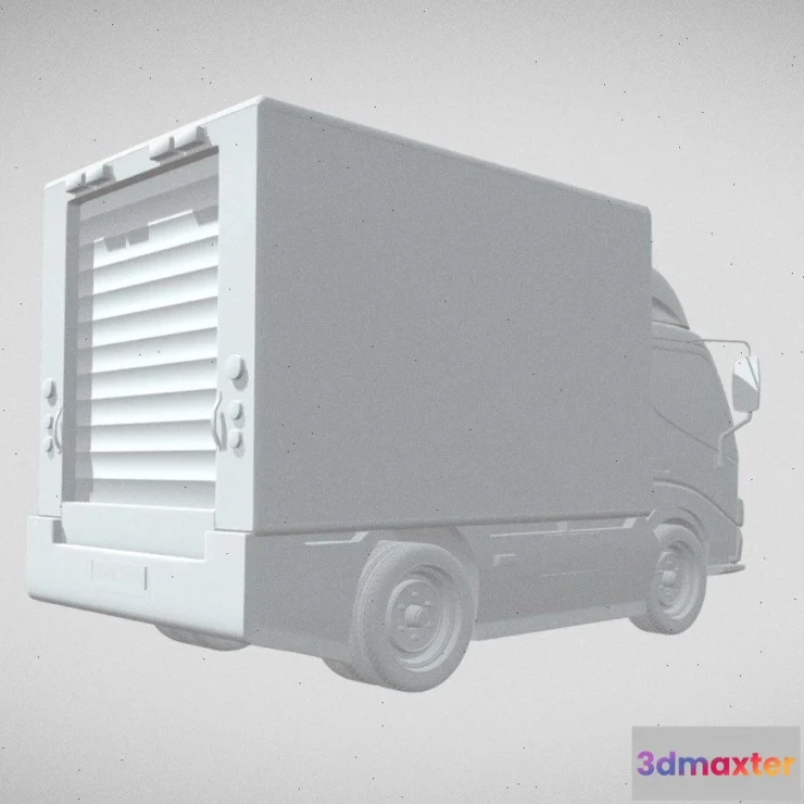 1533700 - PBR Game 3D Models - Hino 300 Box 2012 3D Max