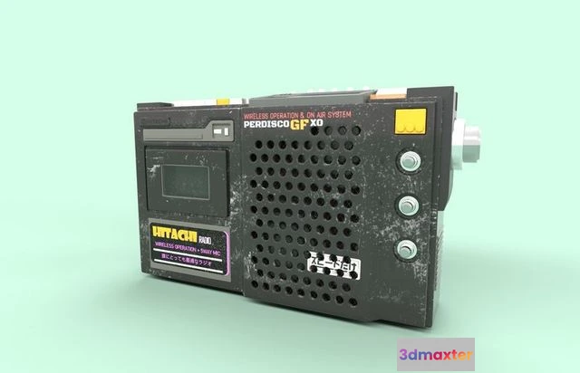 1533706 - PBR Game 3D Models - Hitachi Radio 3D Max