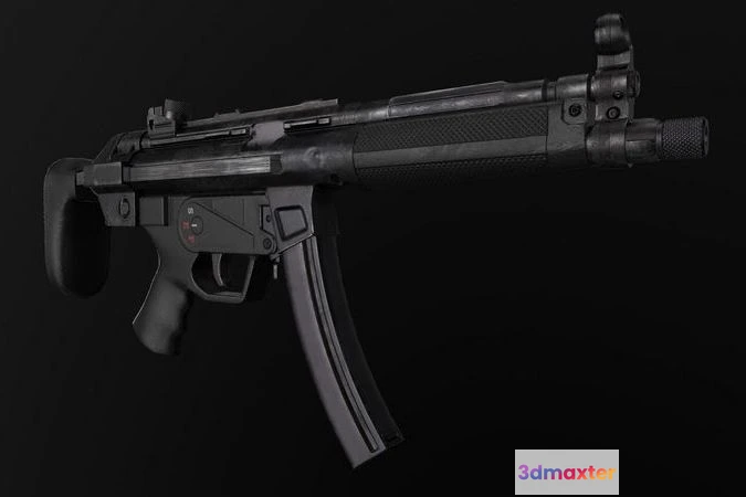 1533712 - PBR Game 3D Models - HK MP5 A3 3D Max