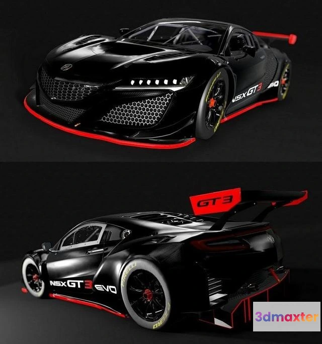 1533748 - PBR Game 3D Models - Honda NSX GT3 2019 3D Max