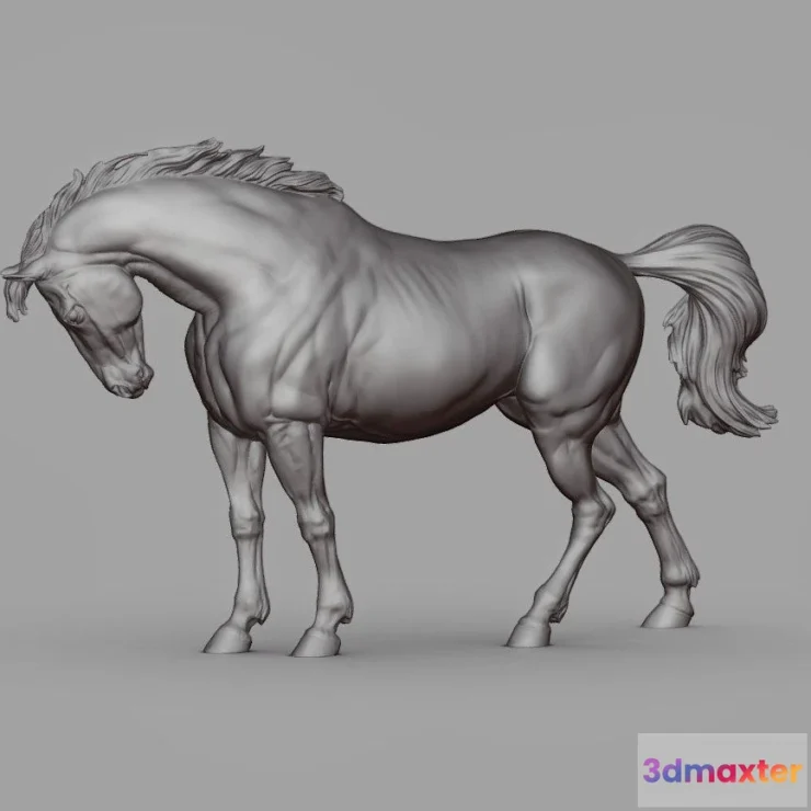 1533772 - PBR Game 3D Models - Horse 3D Max