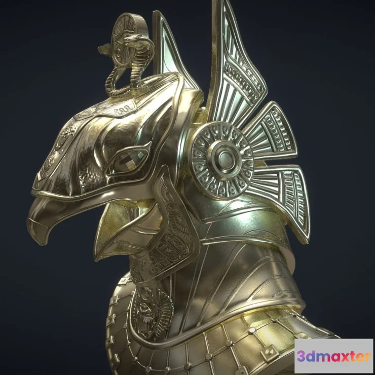 1533776 - PBR Game 3D Models - Horus Helmet 3D Printing 3D Max